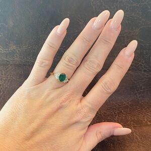 Elegant Green Gemstone Ring
